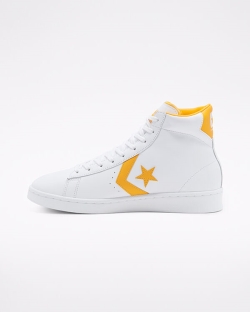 Converse OG Pro Leather Férfi Magasszárú Fehér | ZIHDALQ-HU